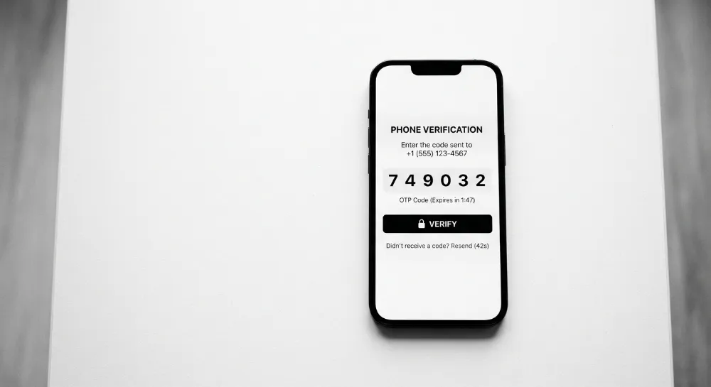 ارسال پیامک کد تایید (OTP) و احراز هویت با شماره تلفن