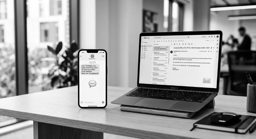 تفاوت اس ام اس مارکتینگ و ایمیل مارکتینگ